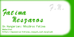 fatima meszaros business card
