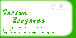 fatima meszaros business card